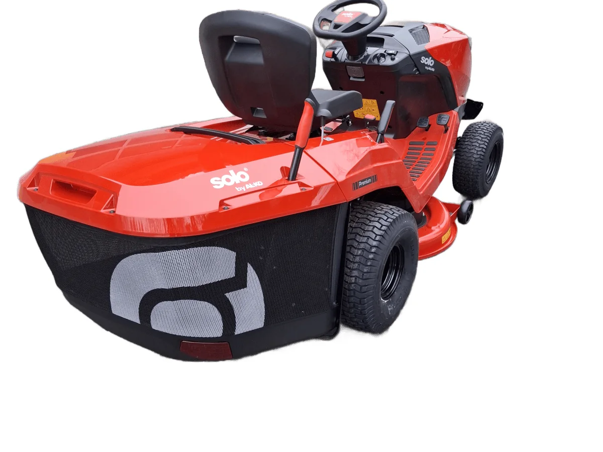 Die 310-Liter-Grasfangbox von hinten